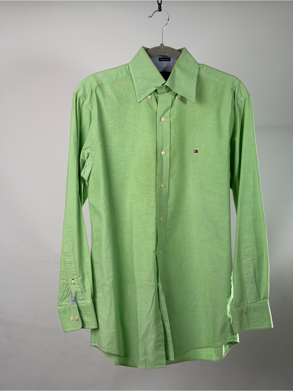 Tommy Hilfiger Light Green Long-Sleeve Button-Down Shirt